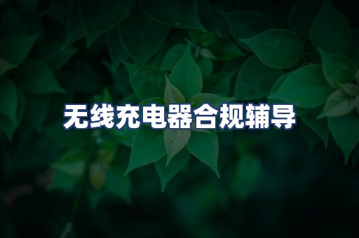 无线充电器合规辅导